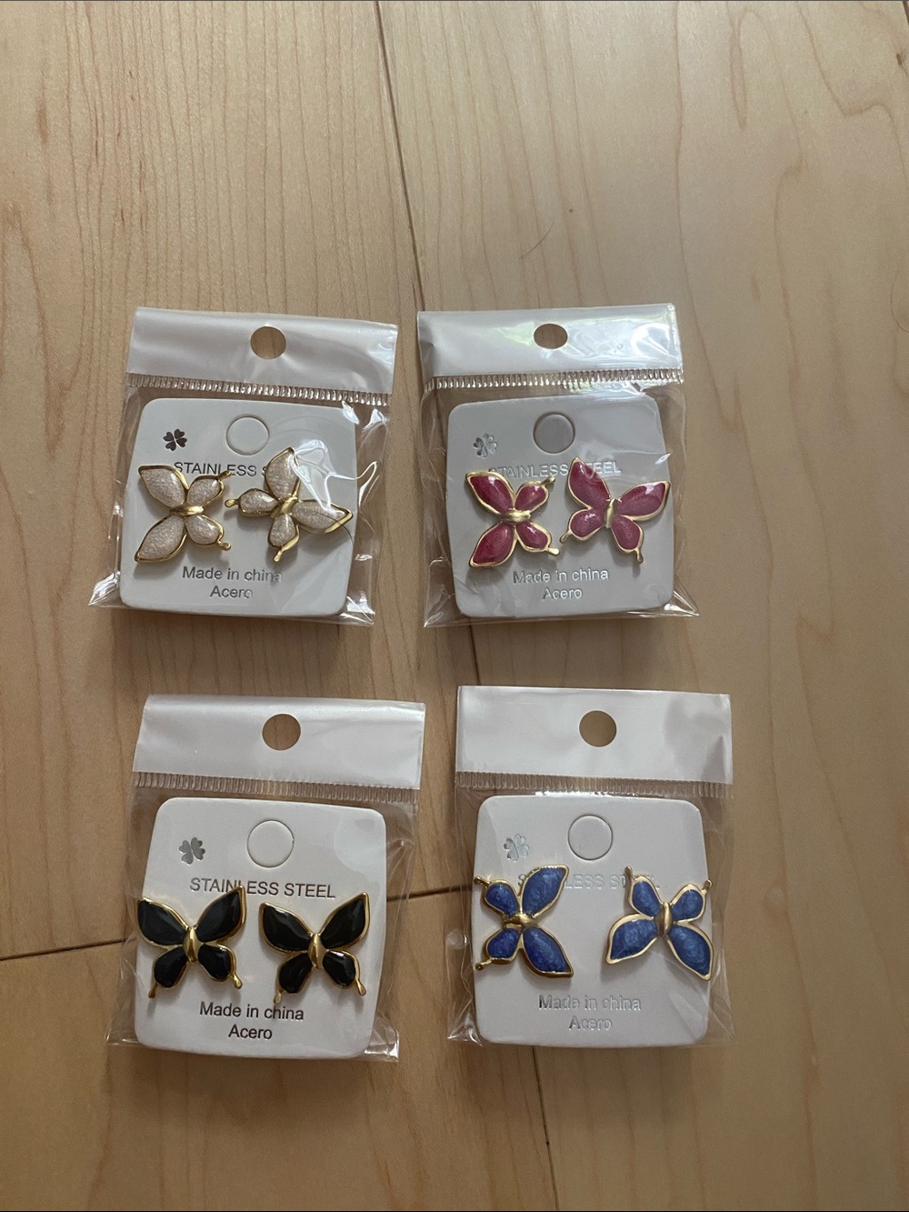 Butterfly Earrings Bundles of four earings